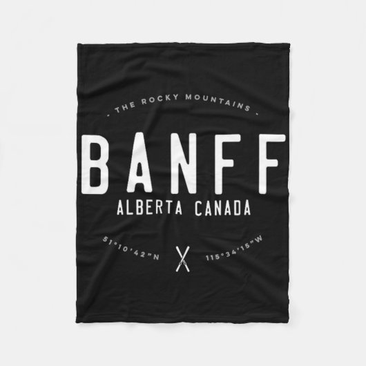 Nff Alberta Kanada Grafik Abgenutzt Vintage Ski  Fleecedecke (Vorderseite)
