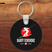 Nff Sunshine Canada Ski Resort Rocky Mountains Ski Schlüsselanhänger (Vorderseite)