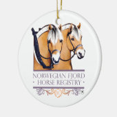 NFHR Logo-Weihnachtslogo Keramikornament (Links)