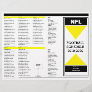 NFL 2019-2020 FUSSBALLPLANUNG - BEARBEITBAR