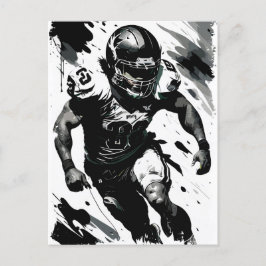 ✪ NFL ✪ Football Player Portrait ☛ Abstrakten Vect Postkarte