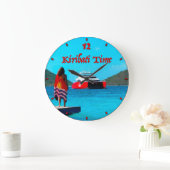 NFT Champions Kiribati Time Clock Große Wanduhr (Zuhause)