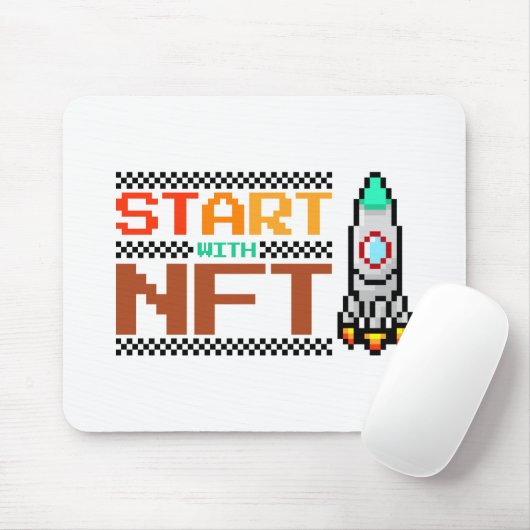 NFT Crypto art Bossica Mouse Pad Mousepad (Mit Mouse)