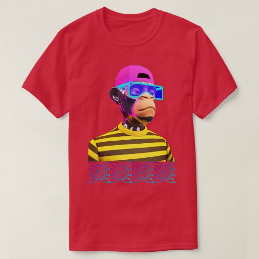 NFT DJ RAVE APE T-Shirt (Design vorne)