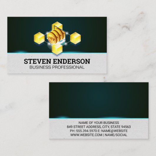 NFT | Krypto | Blockchain Finance Visitenkarte (Vorne/Hinten)