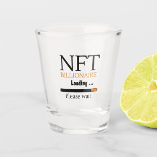Nft Milliardär laden lustige Kryptoinvestitionen Schnapsglas