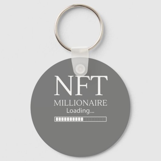 NFT Millionaire Loading bitte warten lustige Hande Schlüsselanhänger (Vorderseite)