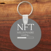 NFT Millionaire Loading bitte warten lustige Hande Schlüsselanhänger (Vorderseite)