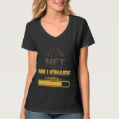 NFT Millionaire Loading Crypto Wealth & Blockchain T-Shirt (Vorderseite)