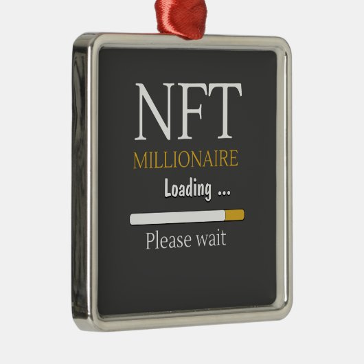 NFT Millionaire Loading Kryptowährungshandel Ornament Aus Metall (Rechts)
