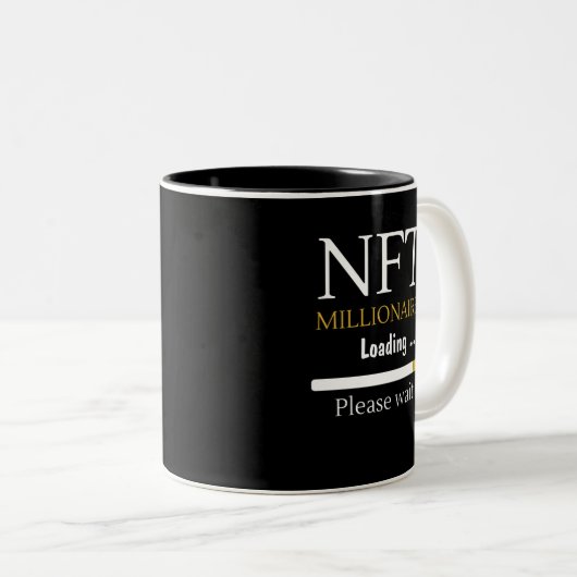 NFT Millionaire Loading Kryptowährungshandel Zweifarbige Tasse (VorderseiteRechts)