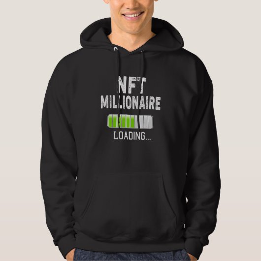 NFT Millionaire Loading Please Wait Bitcoin Crypto Hoodie (Vorderseite)