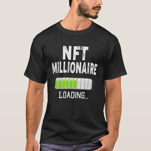 NFT-Millionär lädt, bitte warten Sie Bitcoin Krypt T-Shirt (Vorderseite)