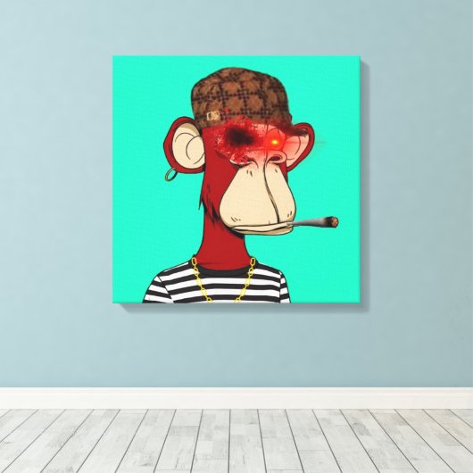 NFT Monkey Leinwanddruck (Insitu (Holzboden))