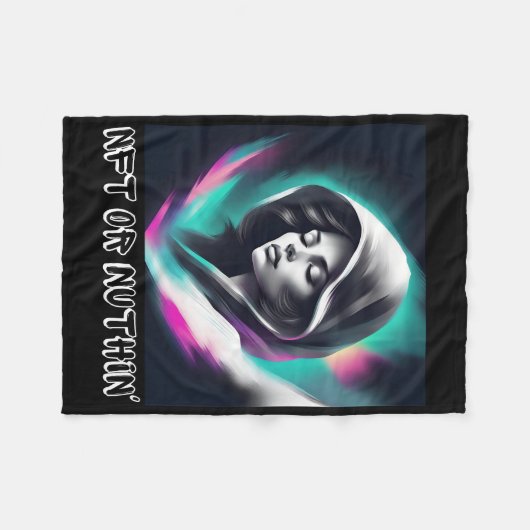 NFT oder Nothin" - Bold Web3 & Crypto Enthusiasten Fleecedecke (Vorderseite (Horizontal))