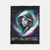 NFT oder Nothin" - Bold Web3 & Crypto Enthusiasten Fleecedecke (Vorderseite)