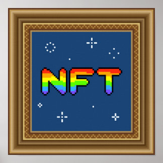 NFT Pixel Kunstrahmen Poster
