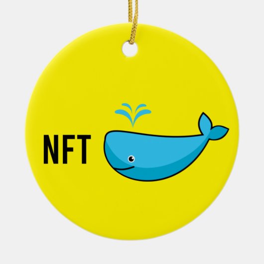 NFT Whale Art Funny Keramik Ornament (Vorne)