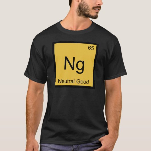 Ng - Neutral Good Funny Chemistry Element Symbol T T-Shirt (Vorderseite)