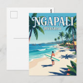 Ngapali Strand Myanmar Postkarte (Vorne/Hinten)