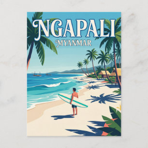 Ngapali Strand Myanmar Postkarte