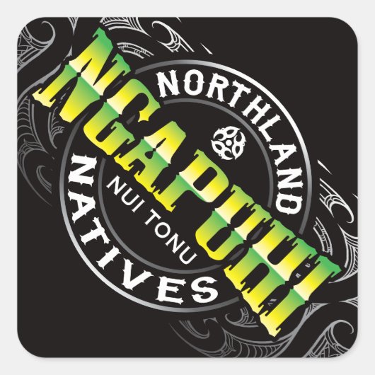 Ngapuhi Lifer Chrome Quadratischer Aufkleber (Vorderseite)