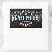 Ngati Porou Lifer Moko Chrome Rechteckiger Aufkleber (Tasche)