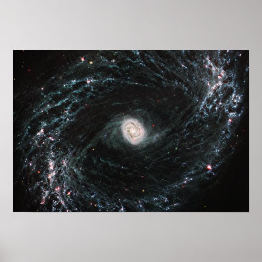 NGC 1433 Spiralgalaxie | MIRI | JWST Poster (Vorne)