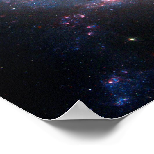 NGC 1672 Barred Spiral Galaxy Poster (Ecke)