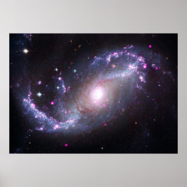 NGC 1672 | Spiralgalaxie | Weltraumteleskope Poster