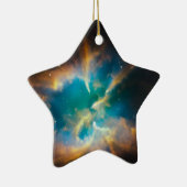 NGC 2818 Planetennebel glühend Keramikornament (Rechts)