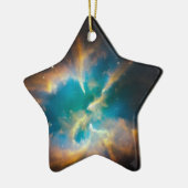 NGC 2818 Planetennebel glühend Keramikornament (Links)