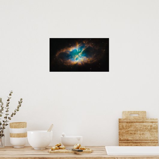 NGC 2818 Planetennebel glühend Poster (Küche)