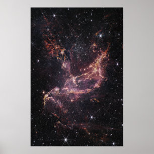 NGC 346 Sternencluster Inside a Nebula JWST Poster