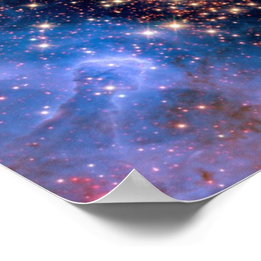 NGC 3603 Star Cluster - NASA Hubble Space Foto Poster (Ecke)