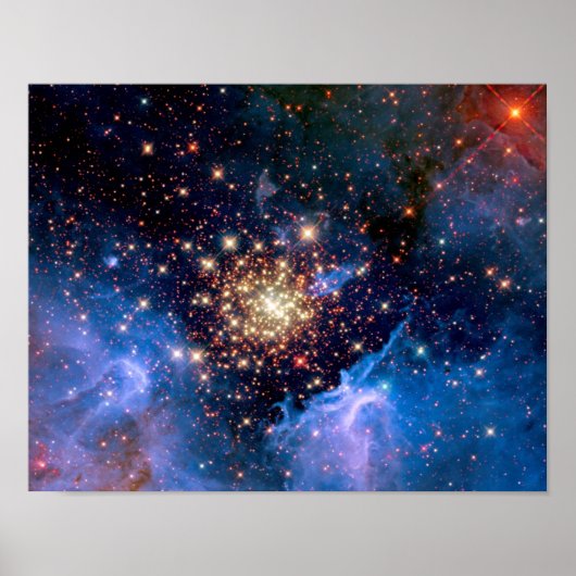 NGC 3603 Star Cluster - NASA Hubble Space Foto Poster (Vorne)
