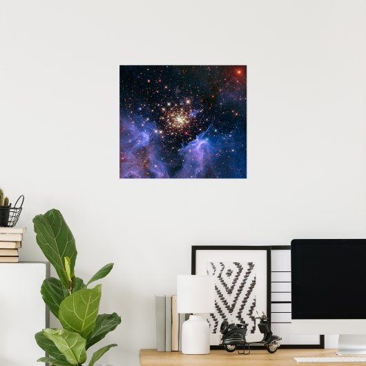NGC 3603 Superstar-Cluster NASA Poster (Heimbüro)