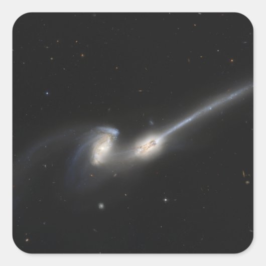 NGC 4676, auch bekannt als die Mäuseggalaxien Quadratischer Aufkleber (Vorderseite)