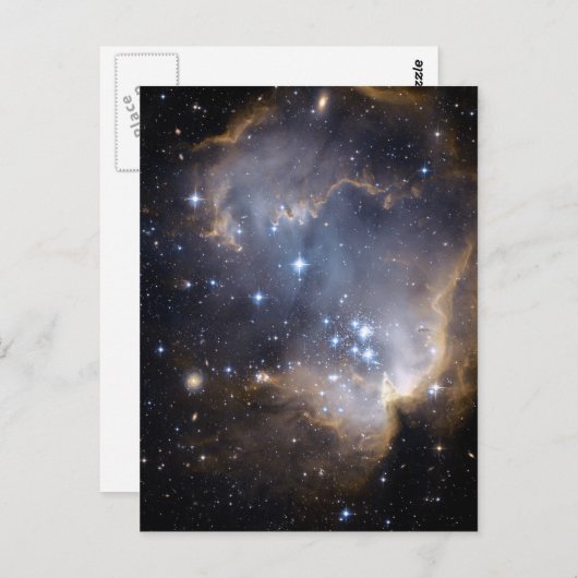 NGC 602 helle Sterne NASA Postkarte (Vorne/Hinten)