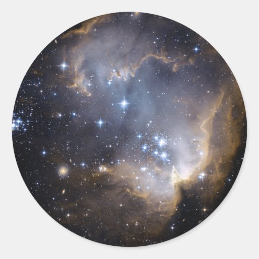NGC 602 helle Sterne NASA Runder Aufkleber (Vorderseite)