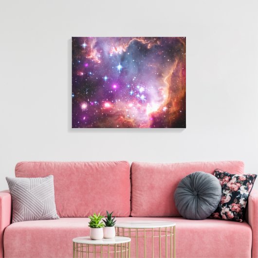 NGC 602: Star Clusters, kleine magellanische Wolke Leinwanddruck (Insitu (Wohnzimmer))