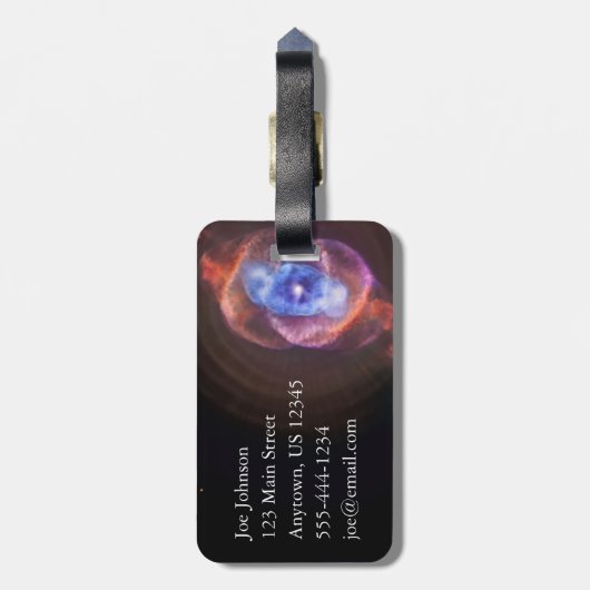 NGC 6543: Der Das Katzenaugen-Nebelfleck Gepäckanhänger (Rückseite vertikal)