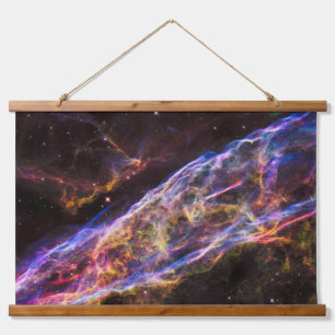 Ngc 6960, Der Raum-Nebel der Hexe. Wandteppich Mit Holzrahmen