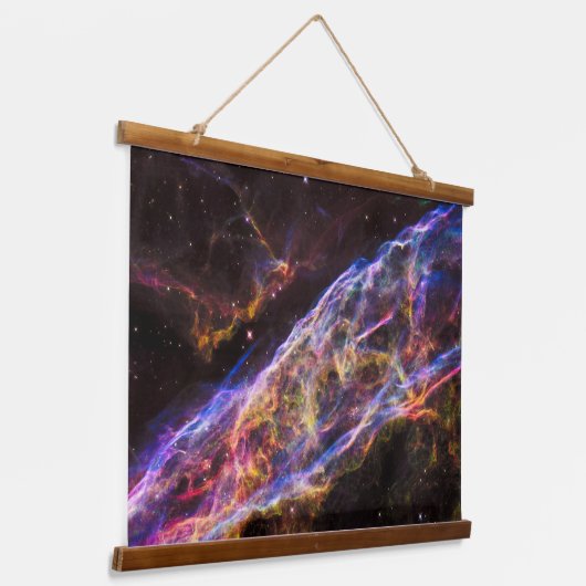Ngc 6960, Der Raum-Nebel der Hexe. Wandteppich Mit Holzrahmen (Gewinkelt)