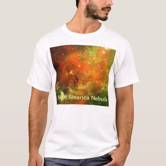 NGC 7000 Nordamerika Nebula verstärken Farben Nasa T-Shirt (Vorderseite)