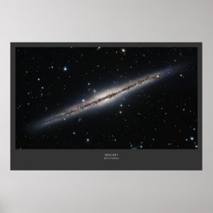 NGC-891 Spiralgalaxie Poster