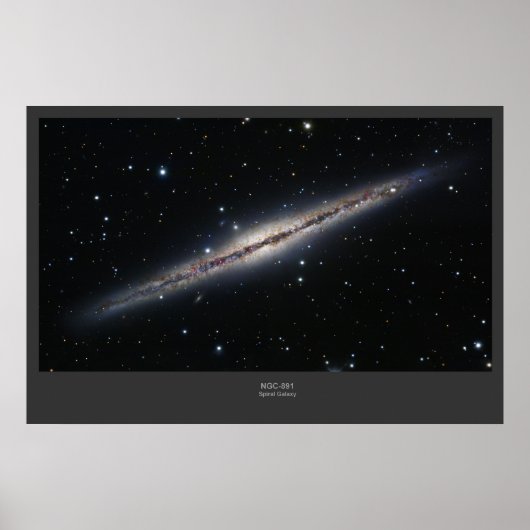NGC-891 Spiralgalaxie Poster (Vorne)
