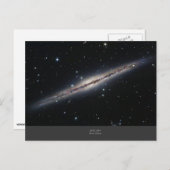 NGC-891 Spiralgalaxie Postkarte (Vorne/Hinten)