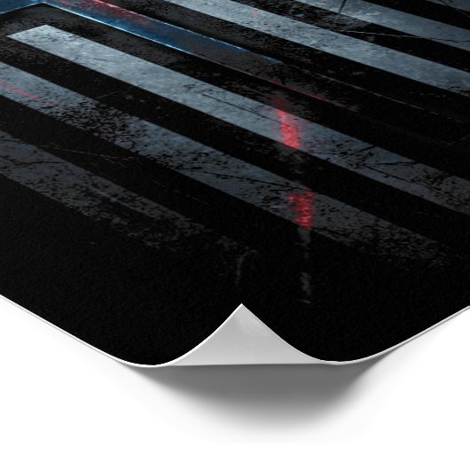 Nge American Flag And Cross Faith Family Dom Usa F Poster (Ecke)