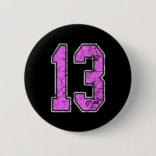 Nge Nk And Nk Number 13 Jersey Player Uniform #13 Button (Vorderseite)